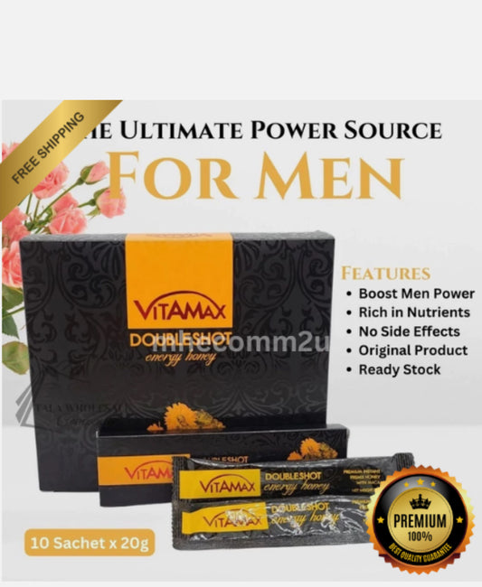 10 x Sachets Royal Vitamax Doubleshot Coffee -Instant Men Energy Brew Free Ships