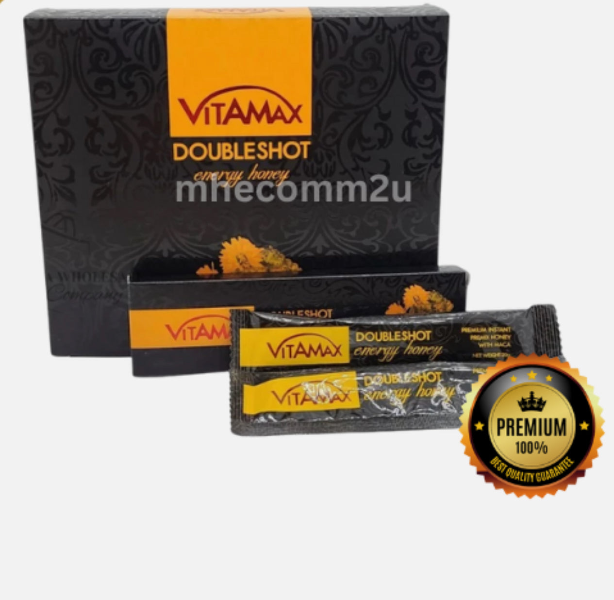 10 x Sachets Royal Vitamax Doubleshot Coffee -Instant Men Energy Brew Free Ships