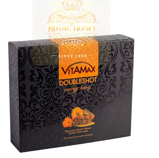 10 x Sachets Royal Vitamax Doubleshot Coffee -Instant Men Energy Brew Free Ships